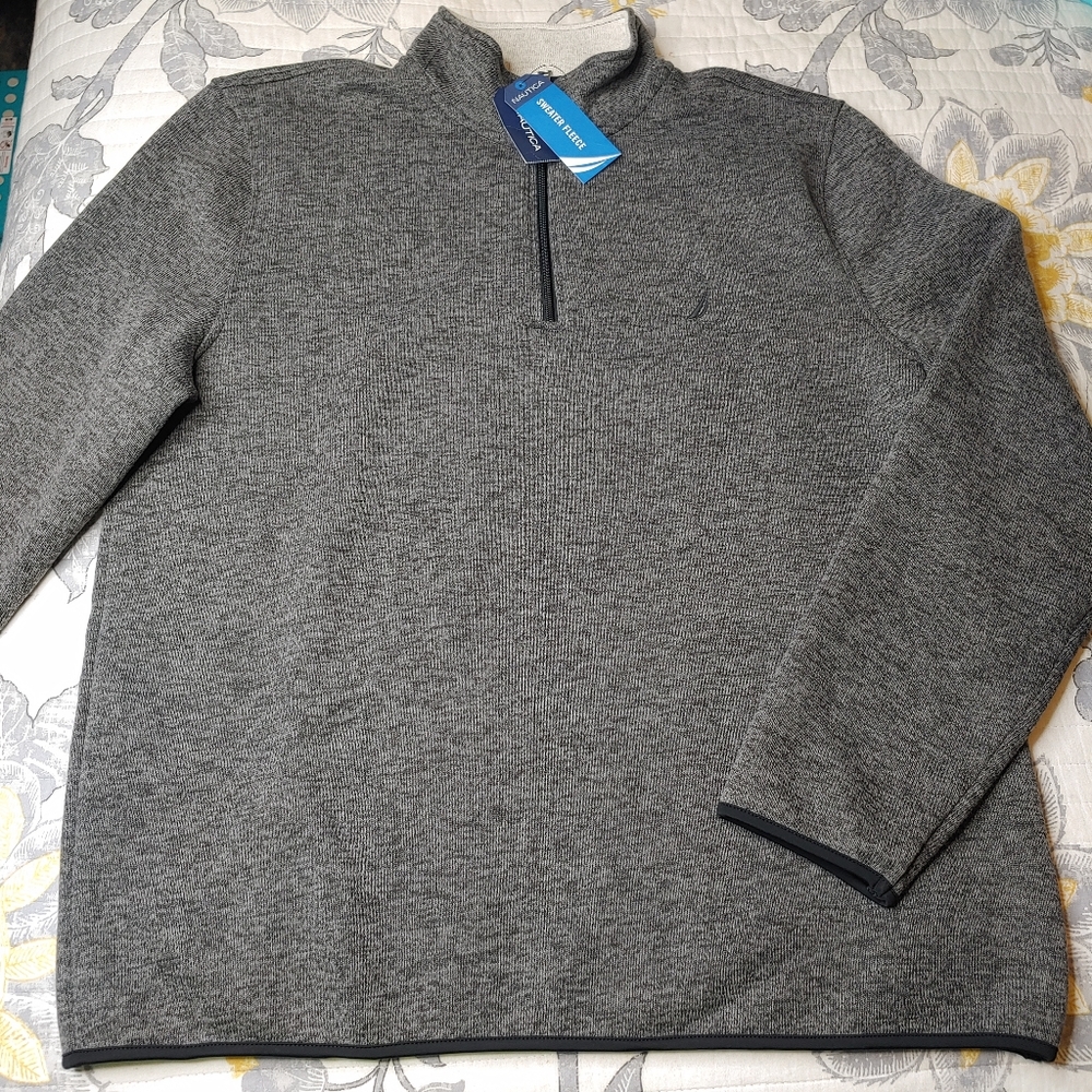 Nautica 1/4 Zip Up Gray Pullover